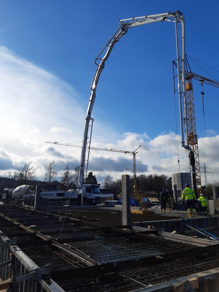 Betonage der Silofundamente für das neue Transportbetonwerk (Copyright Rohrdorfer)